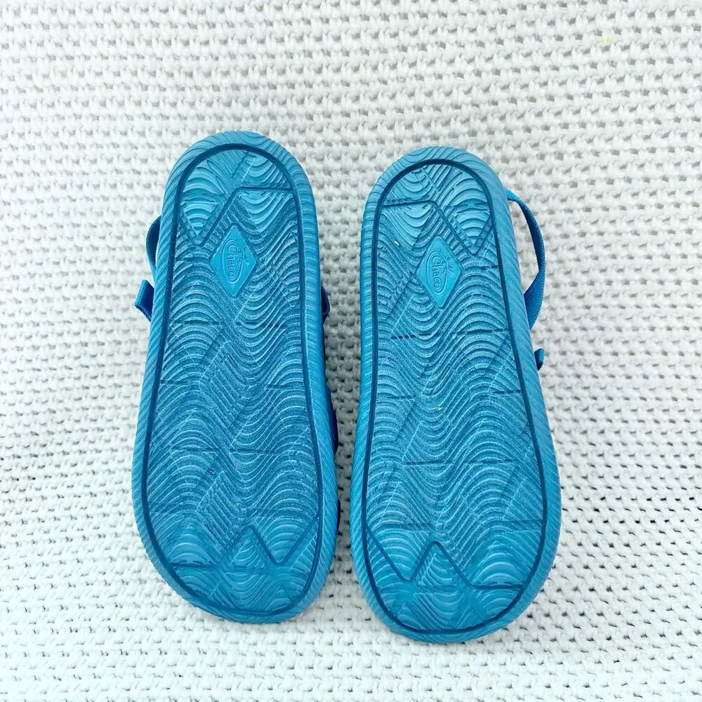 Chaco NWT Big Kids Blue Chillos Sport Slingback Strappy Sandals Size 5 JCH180327